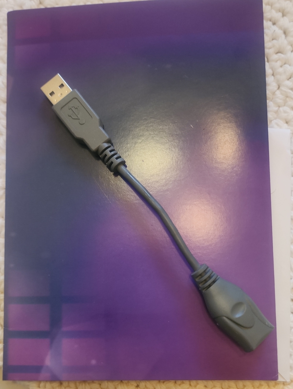 USB 4" Extension Cable - Dark Gray